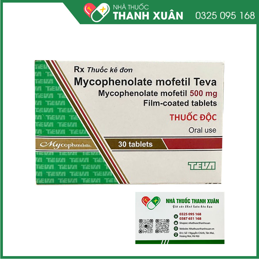 Thuốc Mycophenolate mofetil Teva điều trị dự phòng thải ghép cấp